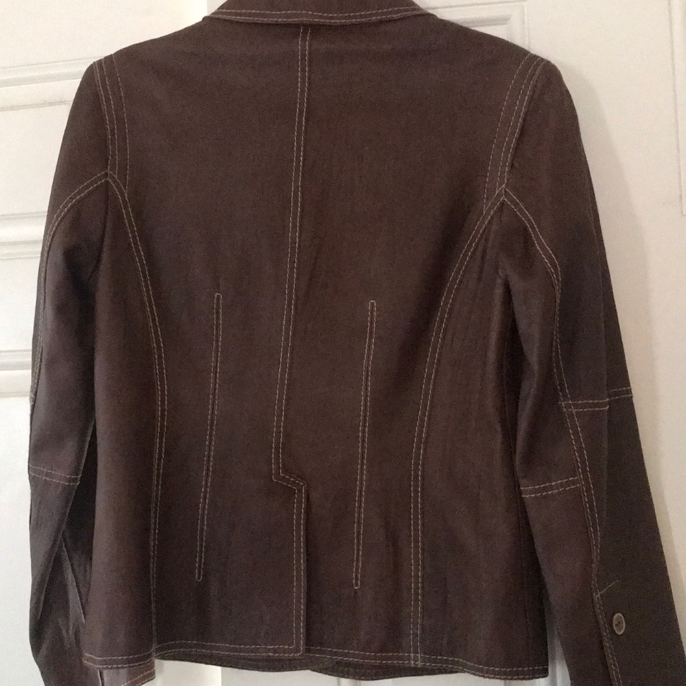 Sharp Brown Leather Jacket - image 2